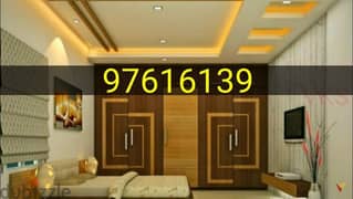 gypsum board and painting and partition interior design bfdjdj