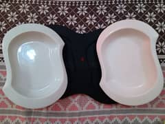 Victoria La Moda Assorted Ceramic 2 plates with Black base holder