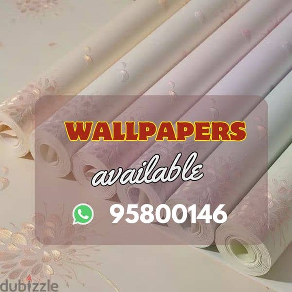 Wallpaper Available for walls, Multiple Designs, Pasting services 0