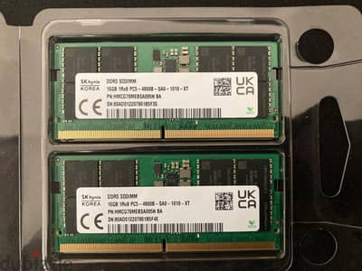 Ram 32GB DDR5 - 4800mhz for laptops ,alienware للبيع رامات 32 جي بي