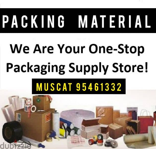 We have Packaging Material Boxes Stretch roll Bubble rolls Tape Papers 0