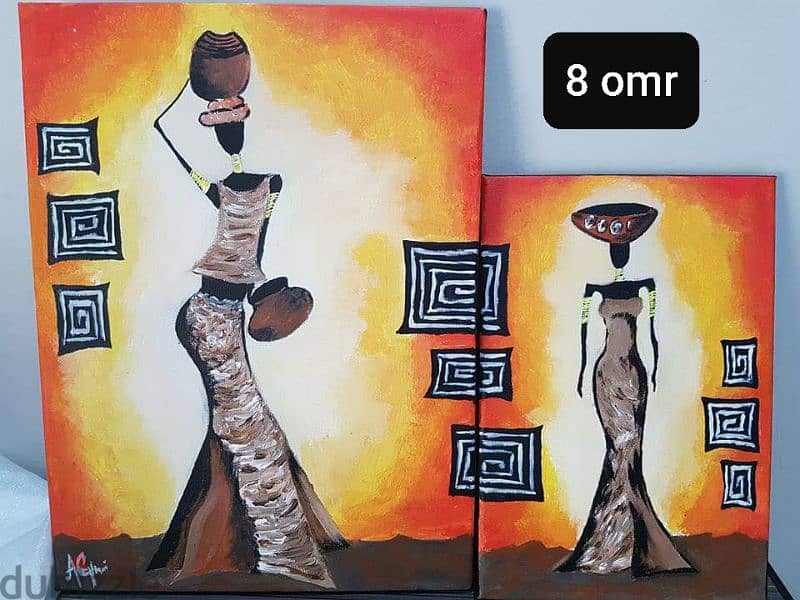 Acrylic Paintings on different size canvases. 8