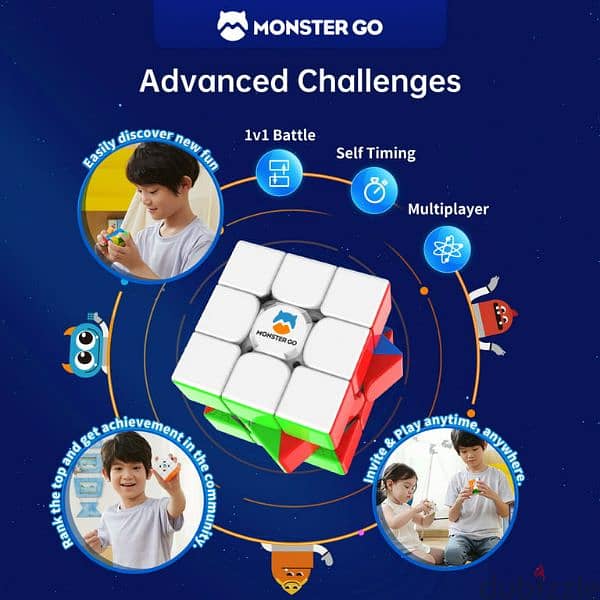 GAN Monster Go 3AI, Speed Cube 3x3 Smart Cube 2