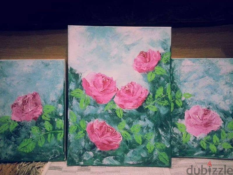 Acrylic Paintings on different size canvases. 10