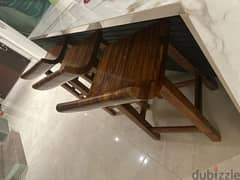 3 brand new solid wood high chairs , 90 omr per chair