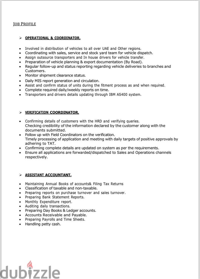 I am looking for a Job in Accounts 8+ year’s solid experience 1