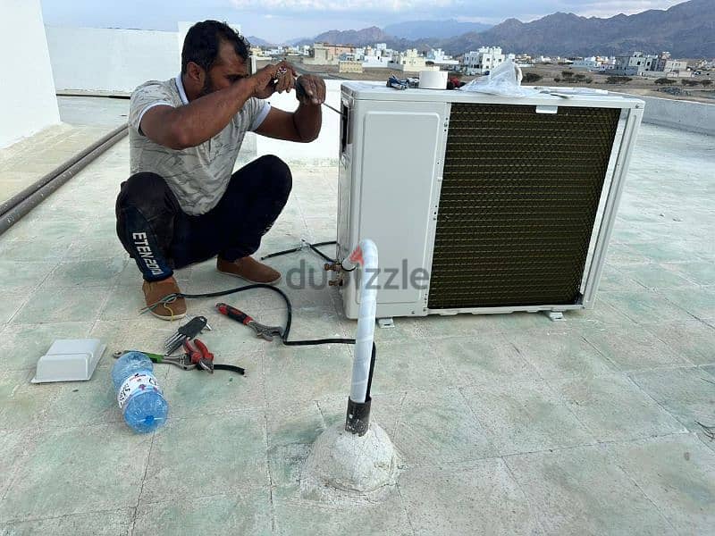 we do Ac copper pipe line, Ac installation and services 1
