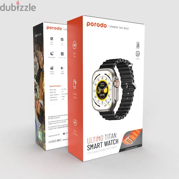 Porodo Ultimo Titan Smart Watch Double Tap -ULTIMOT (BrandNew) 1