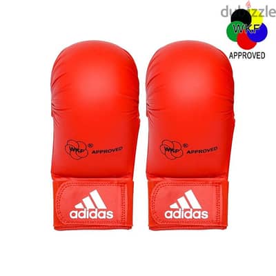 Adidas WKF Karate Gloves Without Thumb Red