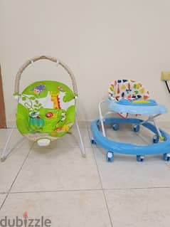Baby musical chair and walker together 5 rial only