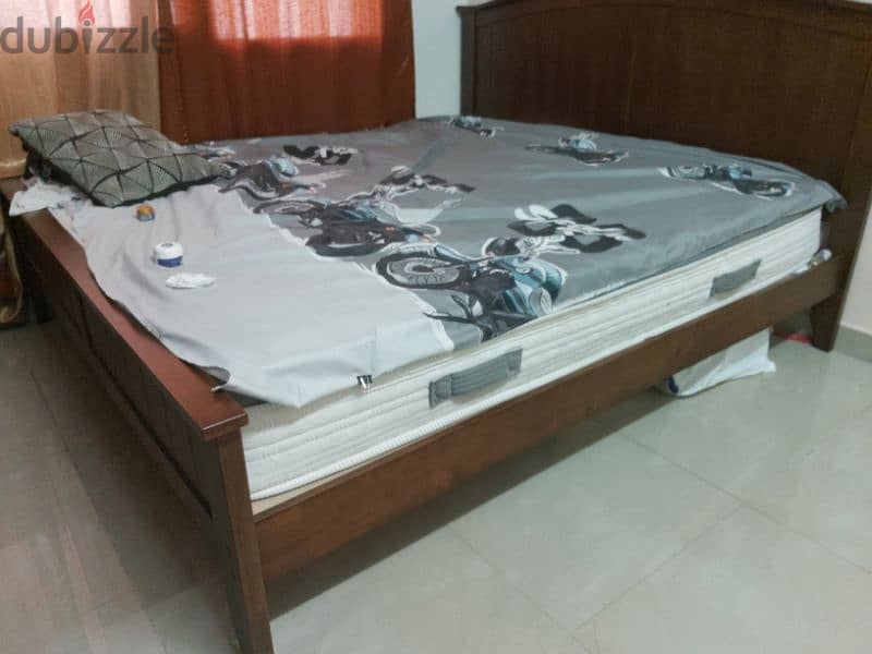 King size Danube bed with semi ortho mattress 0