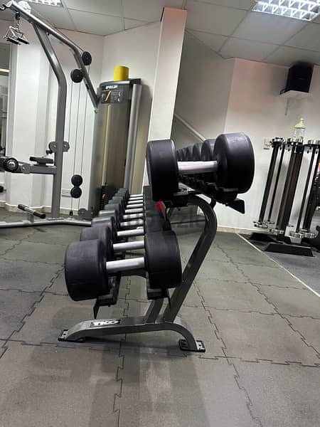 2 tier Rack and Dumbell set of 22kg - 40kg pairs 1