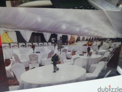 rent table and chairs cloth for functions تأجير مفارش للحفلات