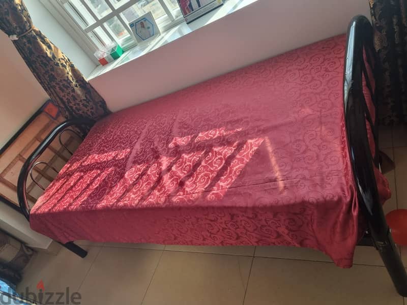 metal cot /bed with mattress 1