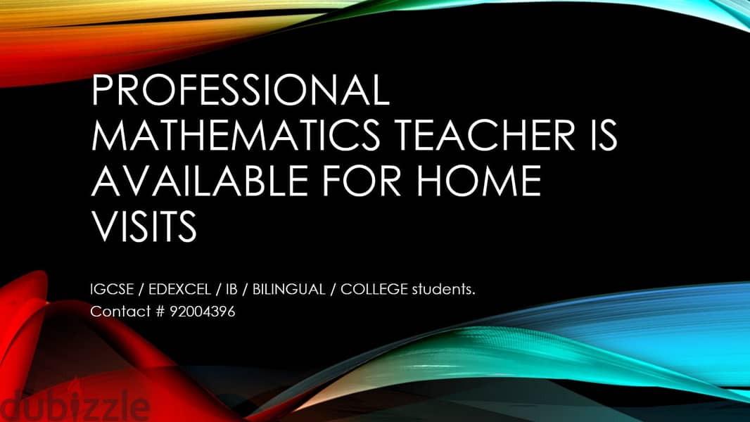 Professional Mathematics teacher doing home lessons for all grades 1