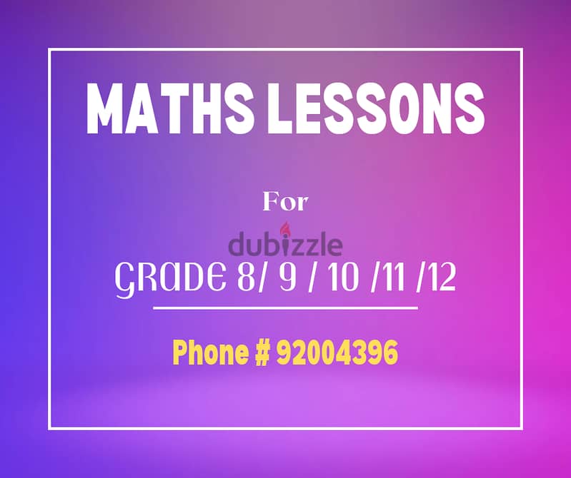 Professional Mathematics teacher doing home lessons for all grades 8