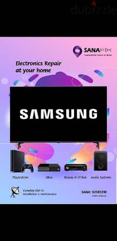Sony samsung LG TCL nikai Hisense Smart Led lcd TV repairing service