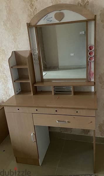 6 Doors cupboard,Dressing table & Cot with mattress contact (95125391) 2