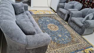 sofa with rug