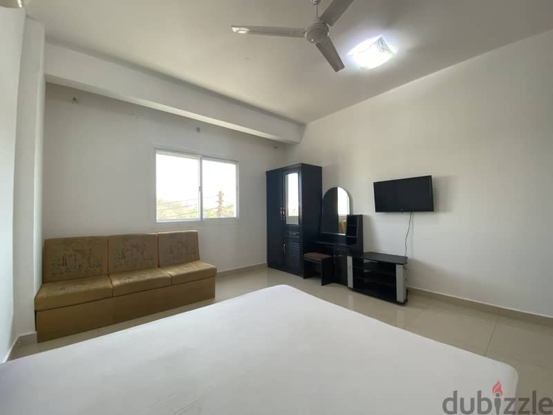 Neat and clean spacious Fully Furnished room for rent in Al Ghubra 3