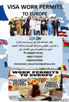 visa work permit for Europe 0