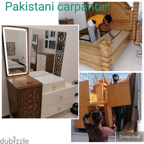carpanter Pakistani نجار نقل عام اثاث بيت شحن عمال فک ترکیب 0