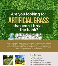 We have Artificial Grass Turf Wallpaper and Stones for garden