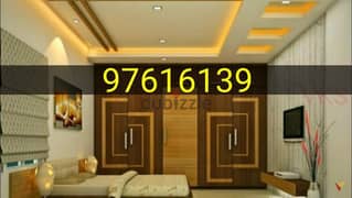 gypsum board and painting and partition interior design dhdjd