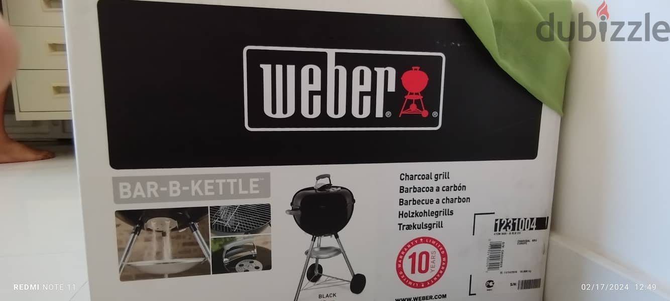 Brand New Weber Charcoal Grill & Kettle 47cm Black 13