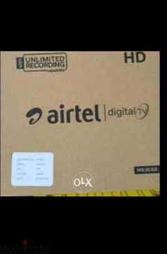 new DTH Indian Airtel HD box with six months 0