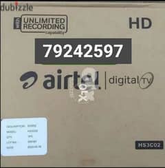 Airtel HD receiver with 6month Tamil malayalam Hindi sports 0
