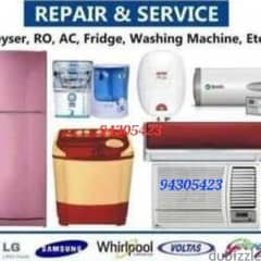 AC refrigerator automatic washing machine dishwasher electrical plumbi