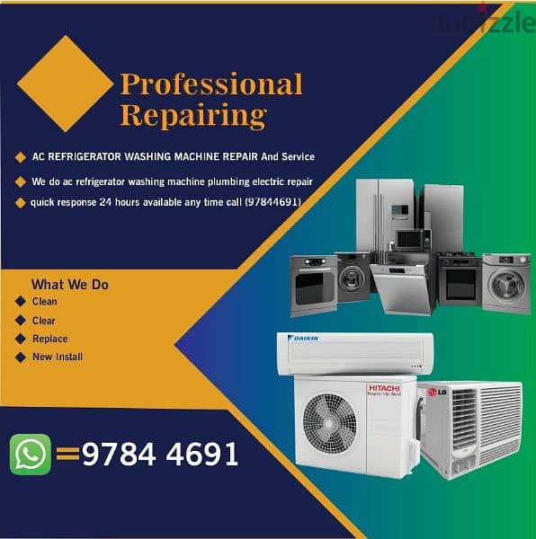 AC REFRIGERATOR WASHING MACHINE REPAIR And Service 0