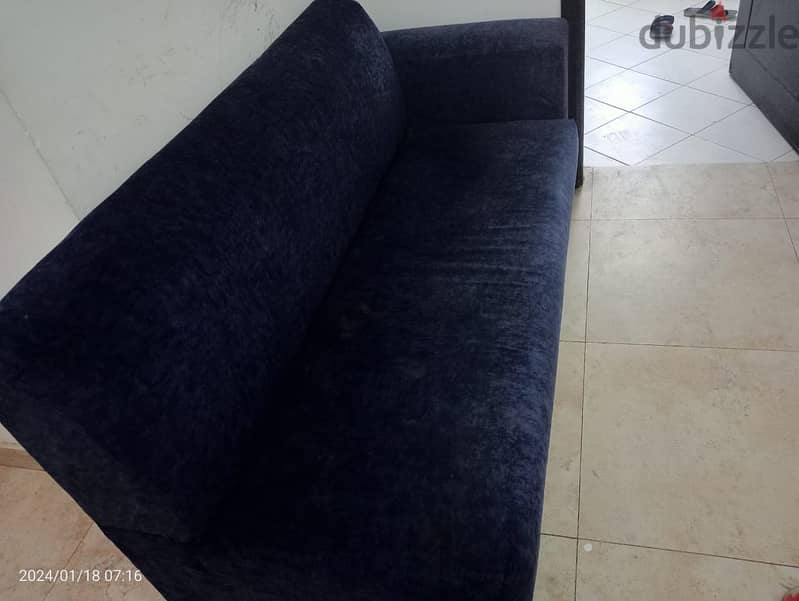 Blue fabric Sofa 2