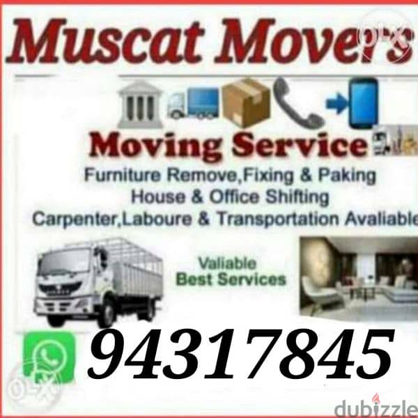 Muscat Mover packer shiffting carpenter furniture TV curtains fixing 0