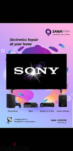 Sony samsung LG TCL Nikai all model Smart Led lcd TV repairing service