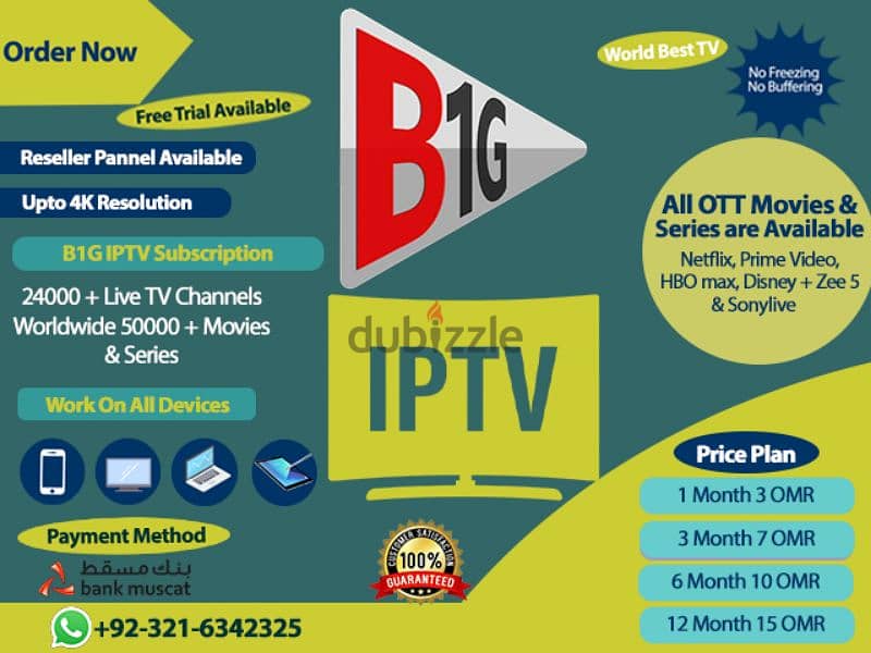 4k IP/TV 4k Resulation 22k Tv Channels & 180k VOD 1