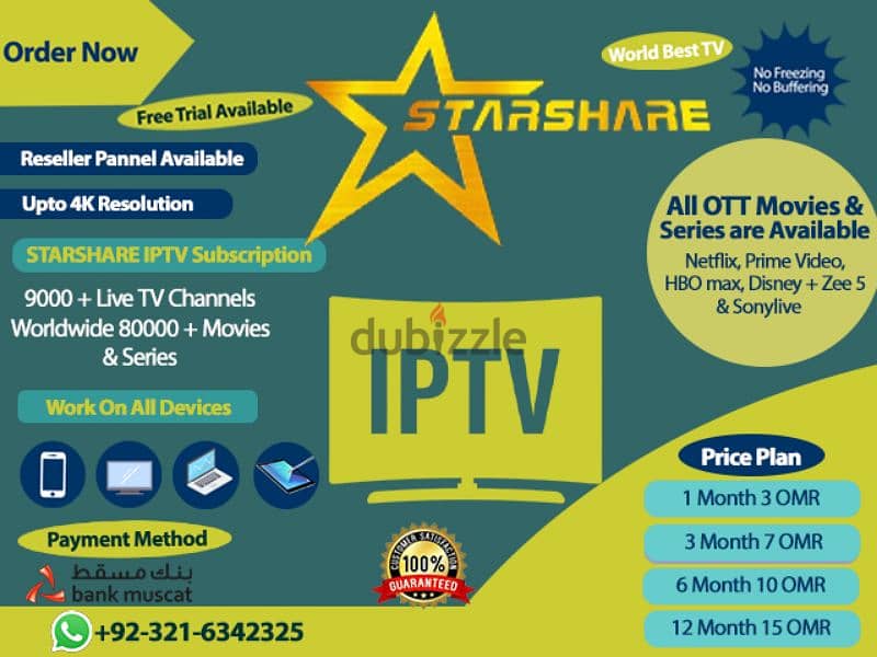 4k IP/TV 4k Resulation 22k Tv Channels & 180k VOD 3
