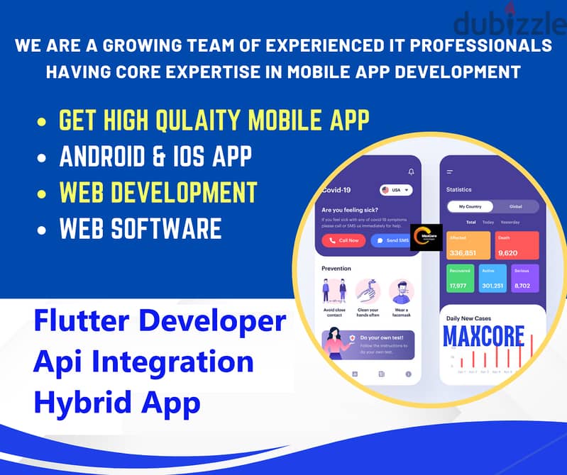 web and Mobilie app Android, IOS, Flutter, Php laravel, Nodejs Python 1