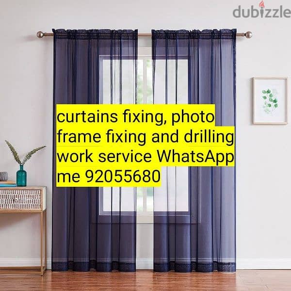 Carpenter/furniture,fix,repair/curtains,tv,photo fix in wall/drilling, 5