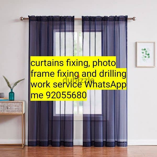 Carpenter/furniture,fix,repair/curtains,tv,photo fix in wall/drilling, 2