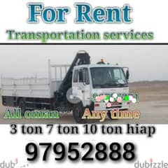 Hiab truck for rent 24hr