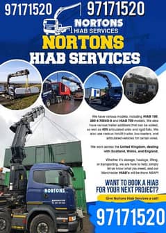 Hiab crane truck 24 hr service per day weekly
