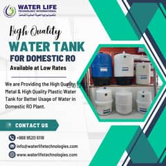 Water Tank for Domestice RO