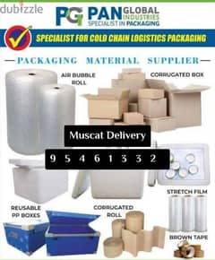 We have Packaging Material Boxes Stretch roll Bubble roll Cargo bags 0