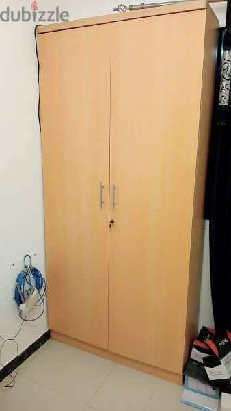 cream colour cupboard,is good in condition,no scratches on cupboard 1