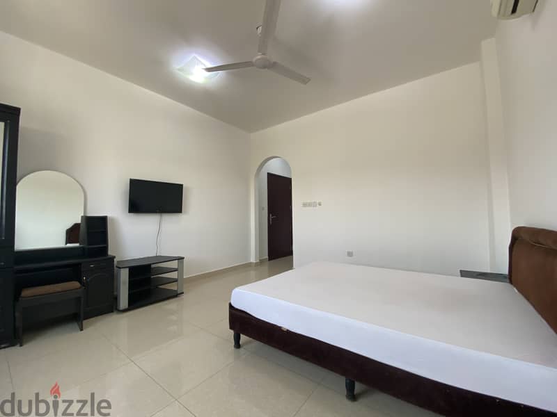 Furnished spacious room with attached bath in Ghubra + all amenities 2