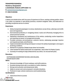 looking for driving job