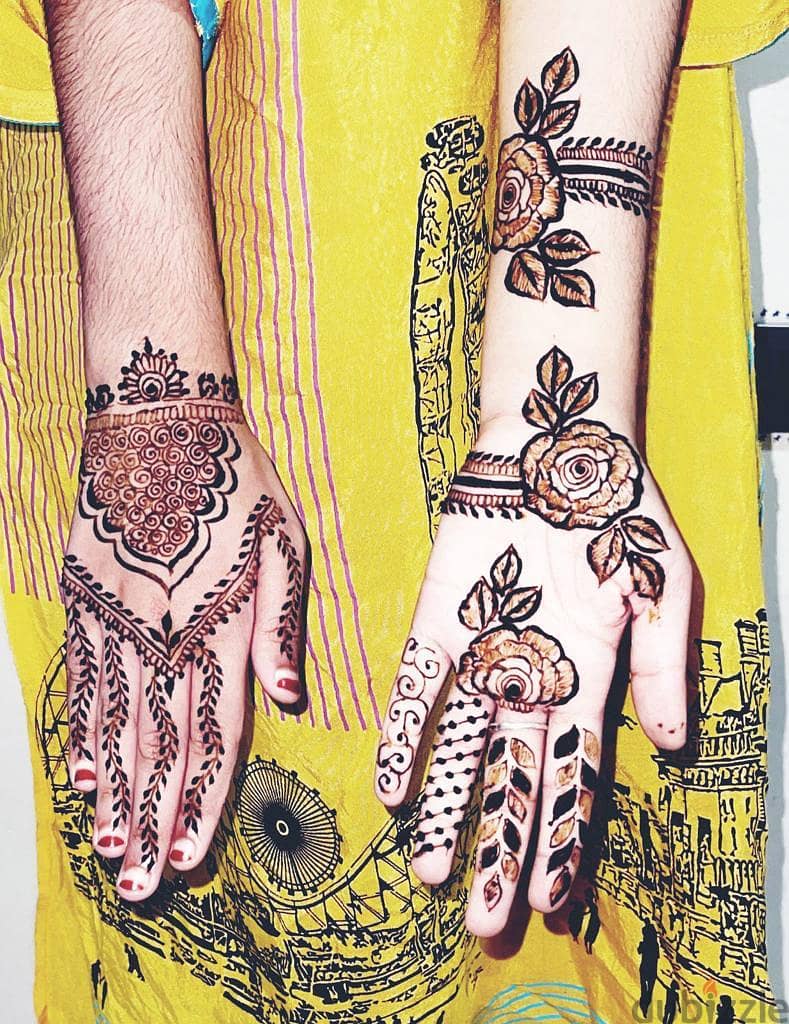 Henna applying 8