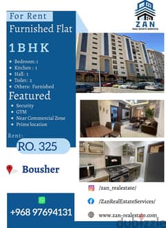 For Rent 1 BHK Furnished at Bousher